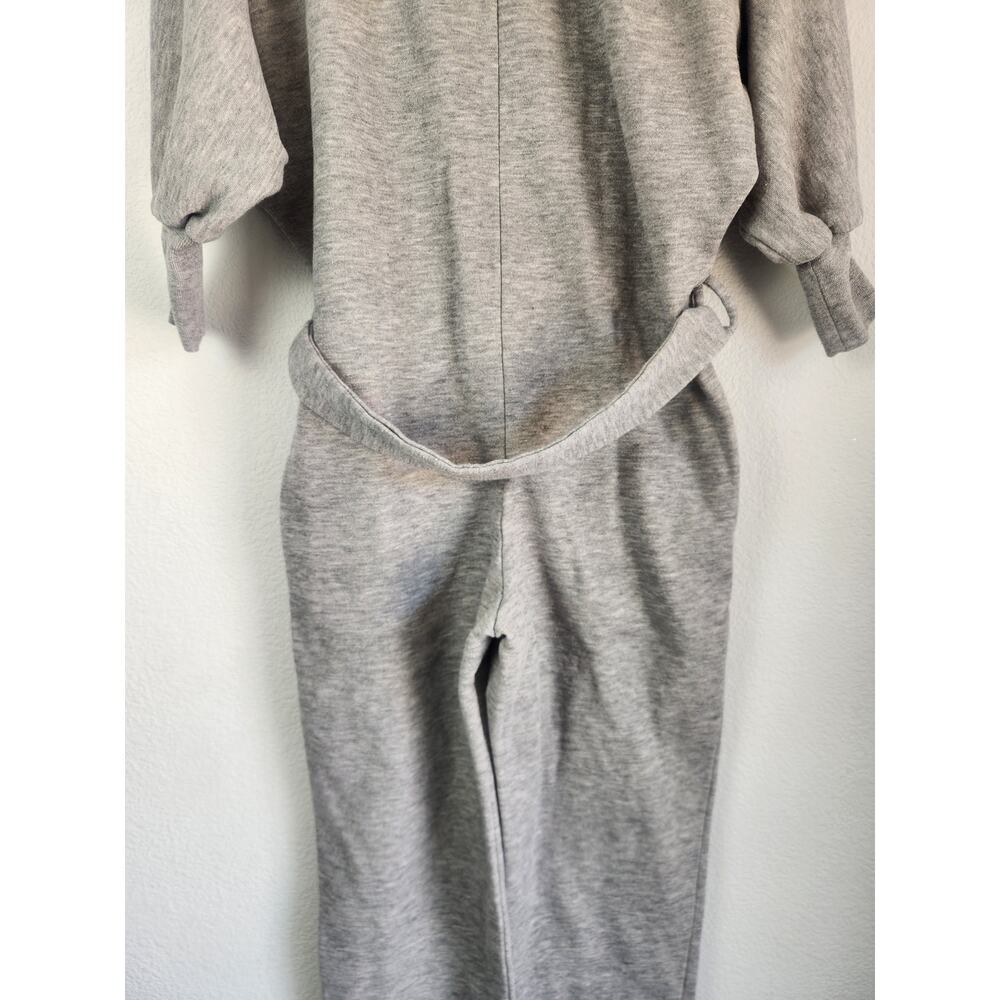 Lucie Ann Beverly Hills Jumpsuit Gray Long Sleeve Shoulder Pads Pockets Belt - Picture 9 of 11